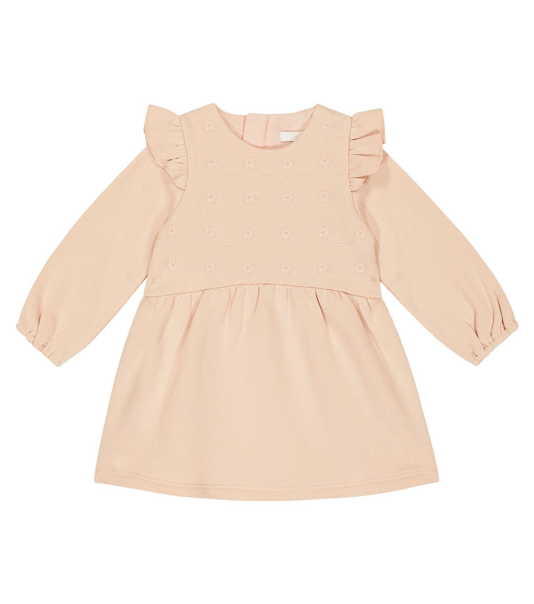 

Детское хлопковое платье Chloé Kids, розовый