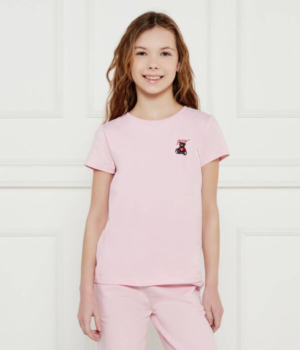 

Футболка детская Guess Regular Fit с мини принтом, розовый