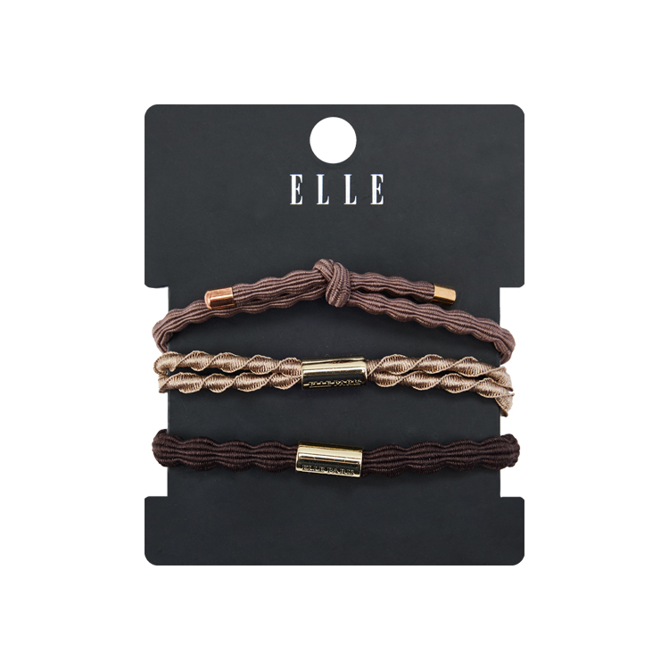 

Резинка для волос из полиэстера и резины для женщин ELLE, mocha