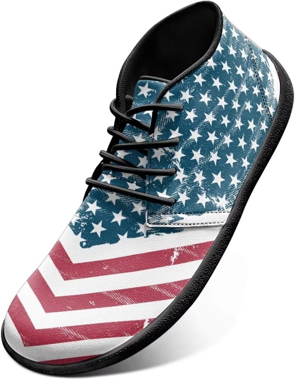 

Кроссовки для женщин и мужчин, водонепроницаемые кожаные туфли с широкой носочной частью для женщин Yreiwoby, Us Flag