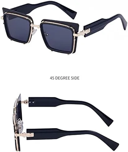 

Винтажные солнцезащитные очки для женщин, черные, с градиентом, защита от УФ-излучения UV400, мужские, в стиле хип-хоп, для вождения MTZJH, Gold All Gray