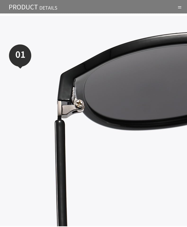 

Мужские поляризованные солнцезащитные очки в круглой металлической оправе, для активного отдыха, рыбалки, вождения, в винтажном стиле, с защитой от ультрафиолета UV400 EkeNoz, C