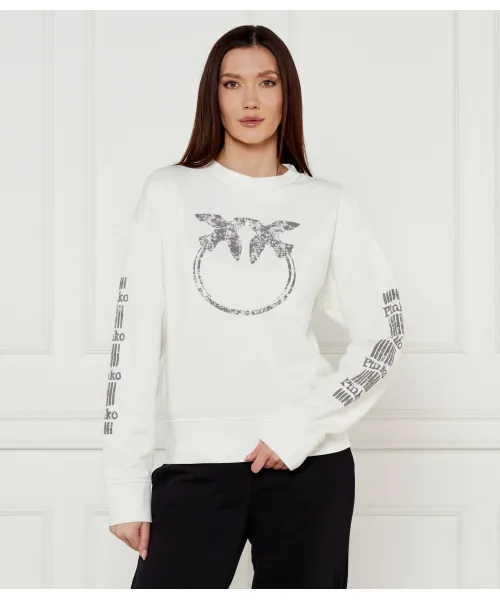 

Толстовка Минделу Relaxed fit Pinko, белый