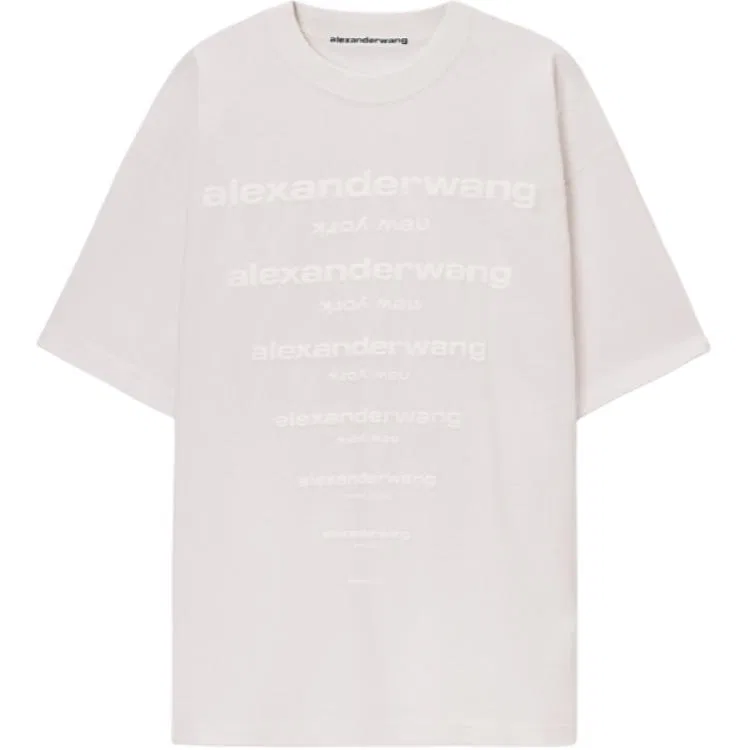 Футболка с круглым вырезом Alexander Wang белая
