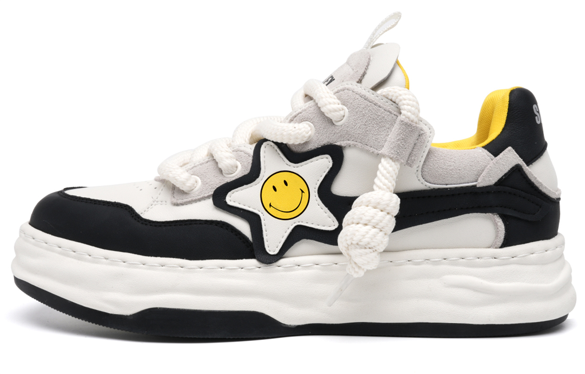

Низкие мужские кроссовки SMILEY, White Black