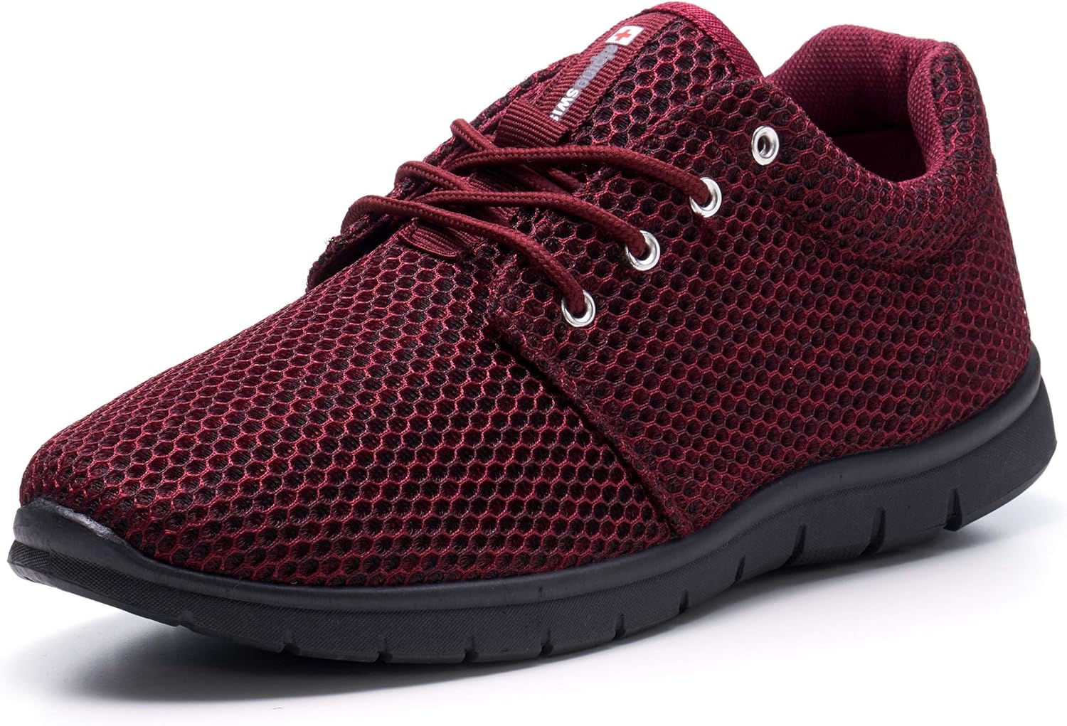 

Мужские прогулочные кроссовки Alpine Swiss Kilian, Дышащие беговые кроссовки из сетки, Легкие модные кроссовки, Спортивные теннисные тренировочные кроссовки, бордовый