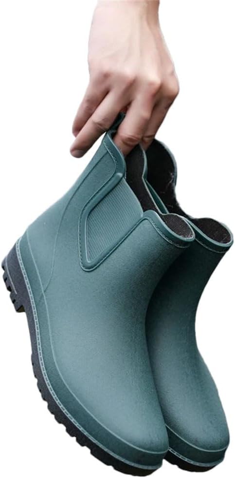 

Мужские короткие непромокаемые резиновые сапоги с нескользящей подошвой, водонепроницаемые, зимние, для кухни, износостойкая рабочая обувь Generic, 2098 En8