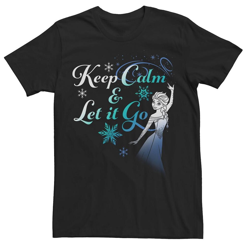 

Мужская футболка Disney's Frozen Elsa Keep Calm & Let It Go, черный