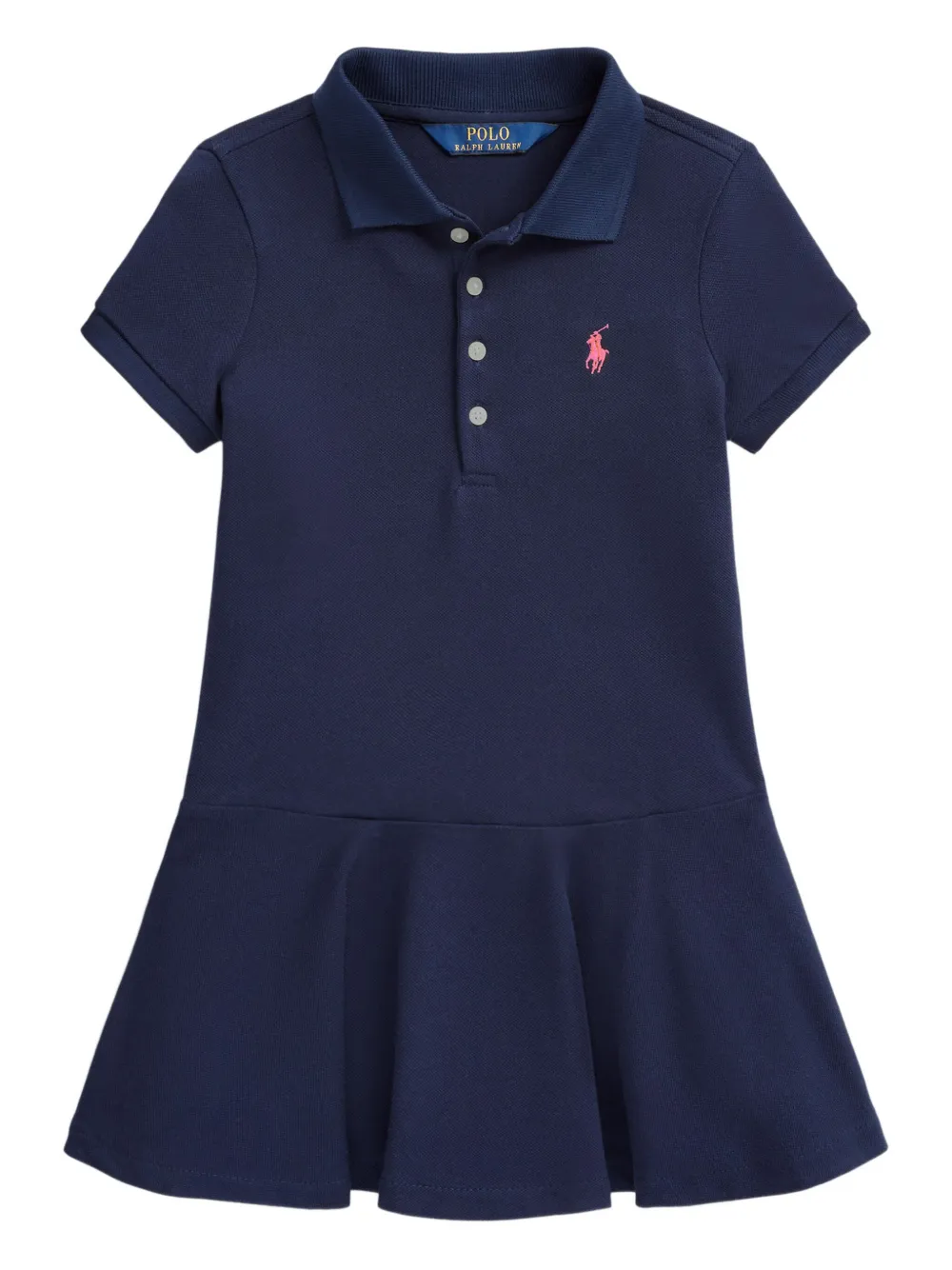 

Платье с воротником поло из ткани пике POLO RALPH LAUREN KIDS, синий