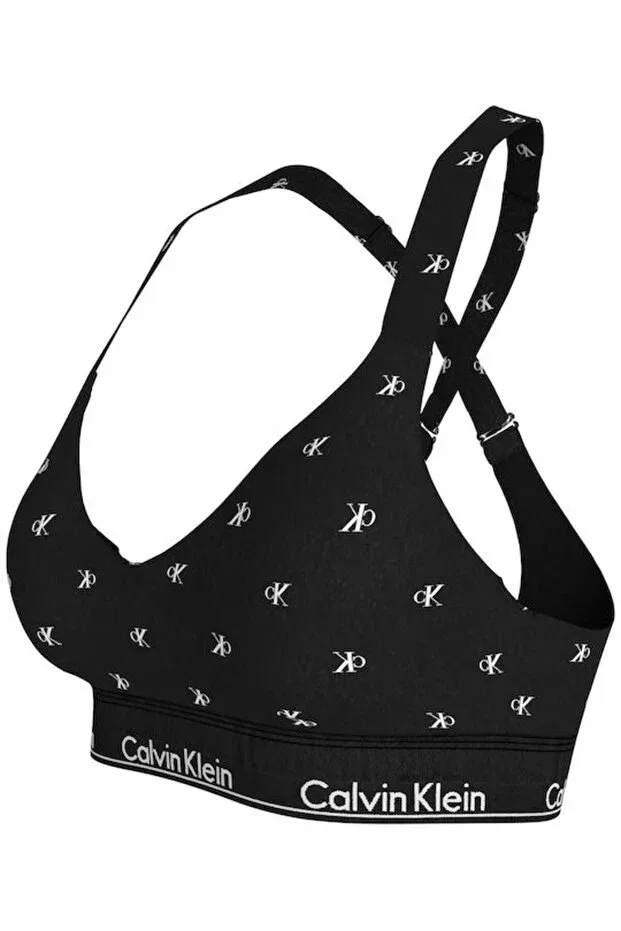 Женский хлопковый бюстгальтер-бралетт Calvin Klein, Gunmetal — фото 3