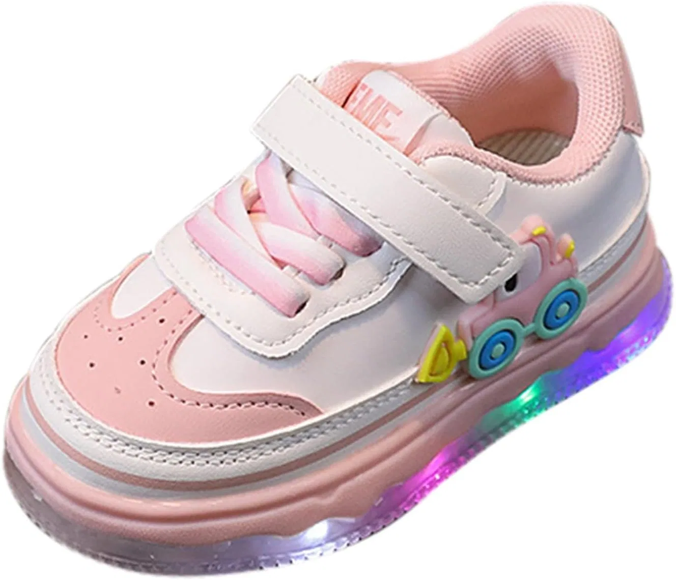 Детские кроссовки с принтом экскаватора для мальчиков и девочек, Pink