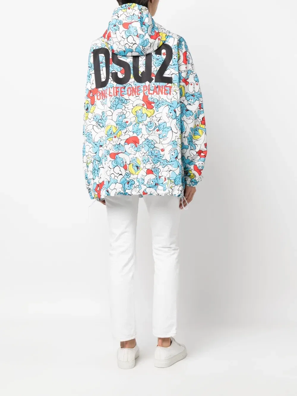 Куртка с капюшоном и принтом Smurf Dsquared2, белый — фото 3