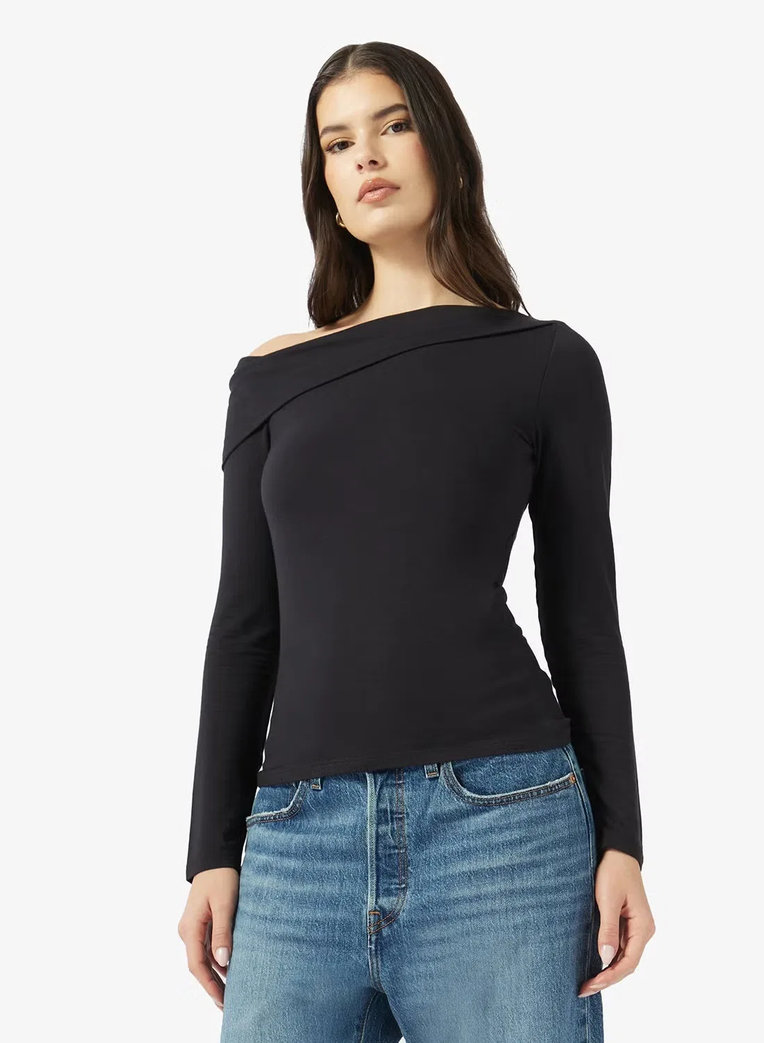 Топ с открытыми плечами с длинным рукавом Levi'S, черный — фото 2