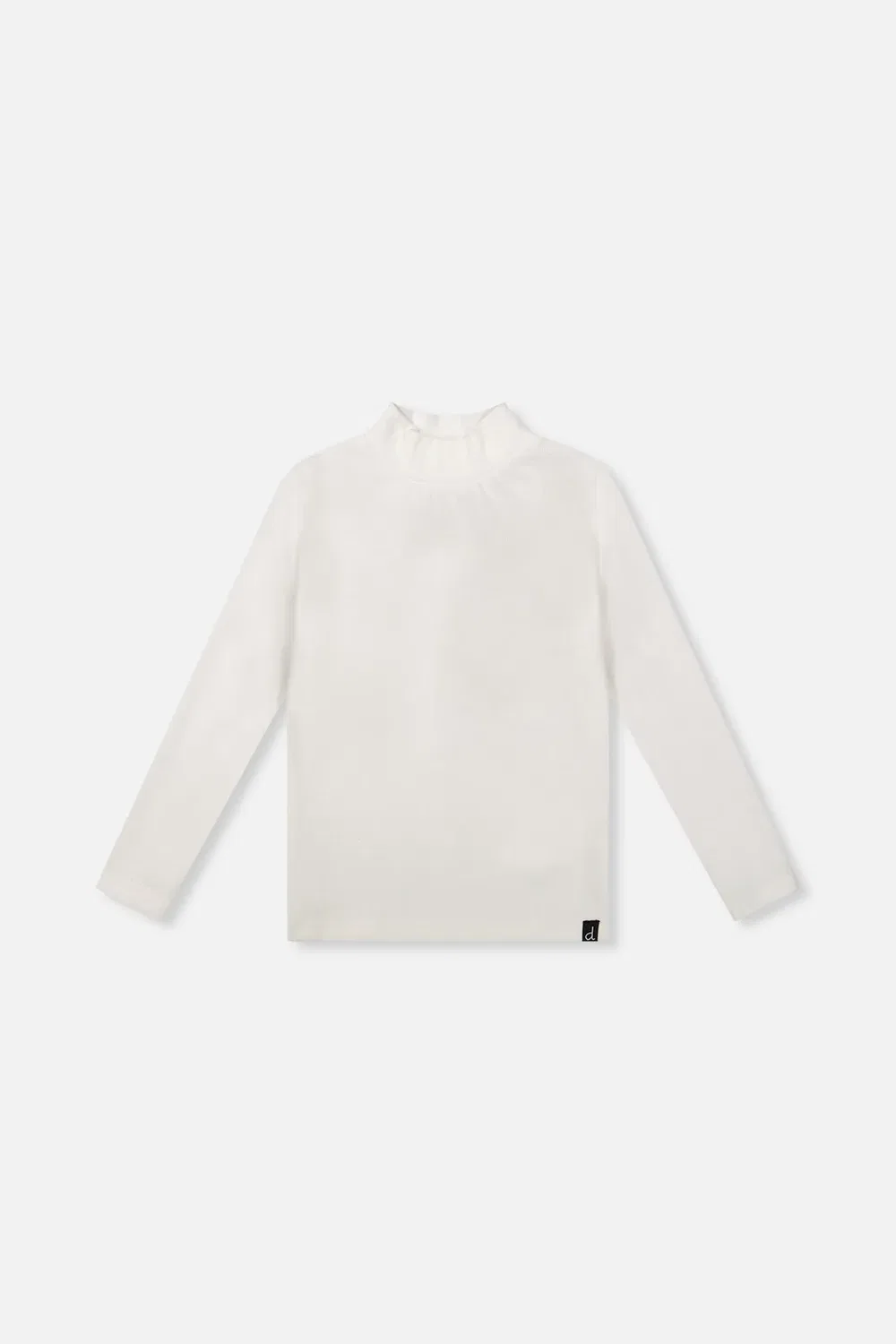 Детская кофточка с высоким воротом из рубчатого трикотажа Deux par Deux, Off-White