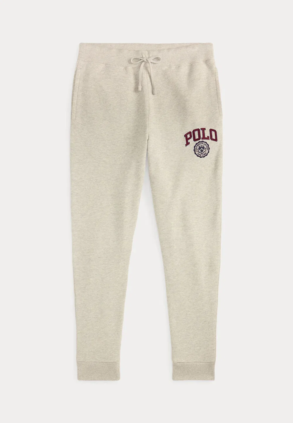 Спортивные брюки-джоггеры из флиса с логотипом - спортивные штаны Polo Ralph Lauren, Light Heather — фото 4