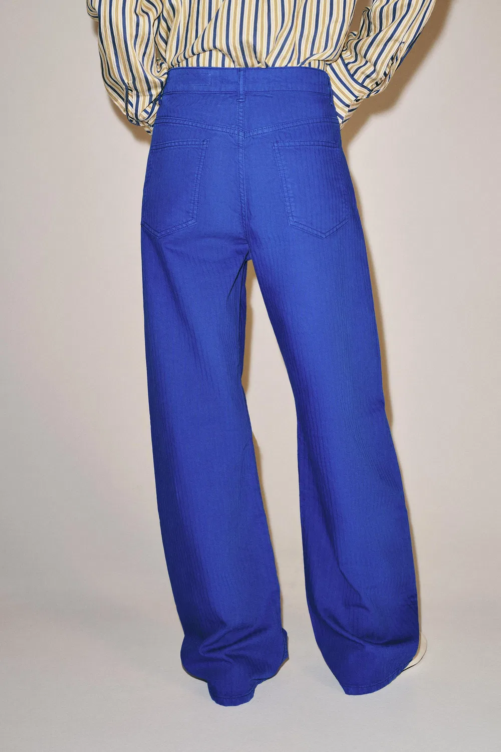 Джинсы-бочонки средней посадки из коллекции ZW ZARA, Light blue — фото 4