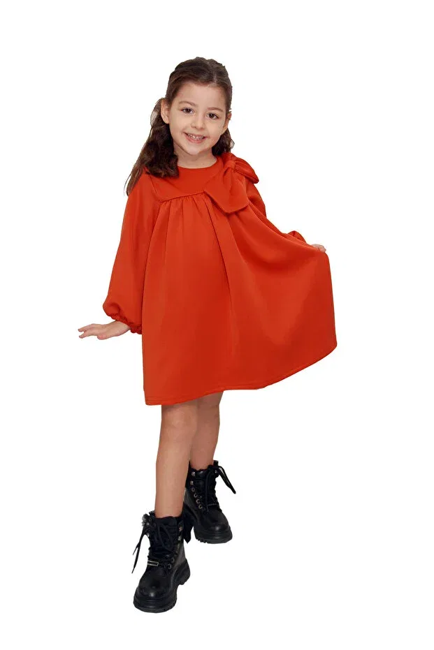Детское платье для девочек с длинным рукавом Lila Ribbon, Orange