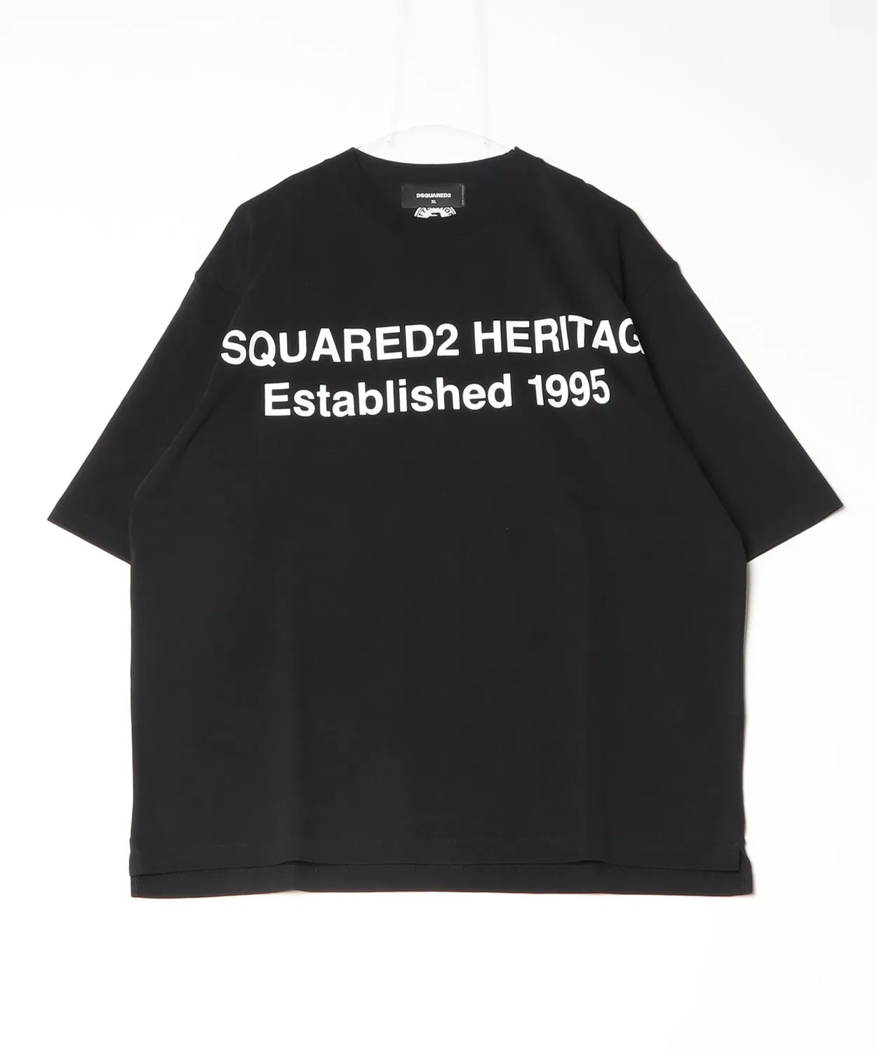 Мужская футболка свободного кроя с коротким рукавом DSQUARED2 Heritage, Black