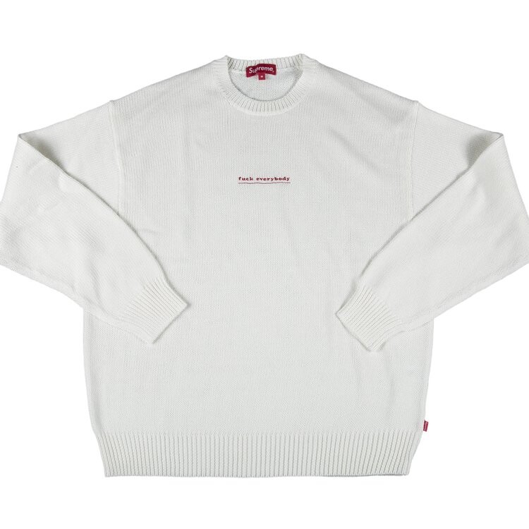 

Свитер Supreme f*ck Everybody Sweater 'White', белый