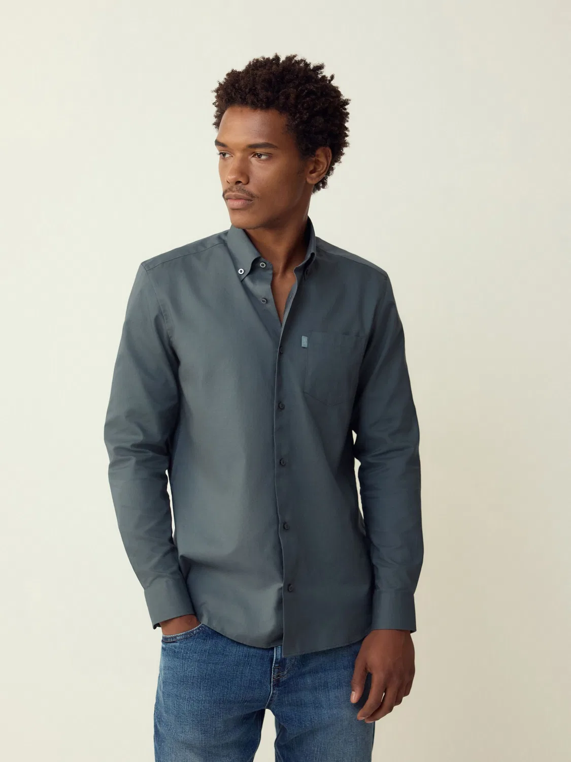 Рубашка оксфорд Regular Fit, Petrol Blue Next