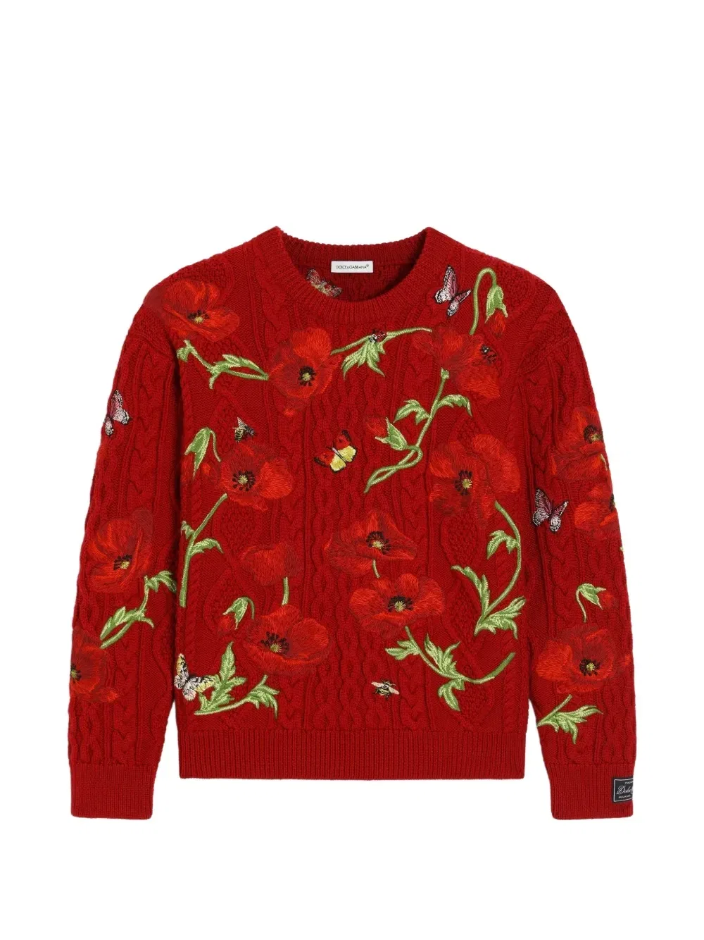 Пуловер из чистой шерсти Dolce & Gabbana Kids, красный