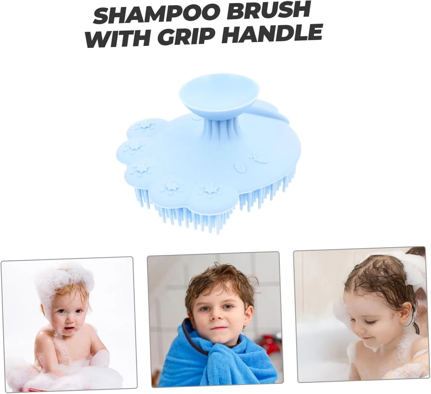 Щетка для купания Silicone Bath Brush, FOMIYES, 11x10x5 см, Blue — фото 2