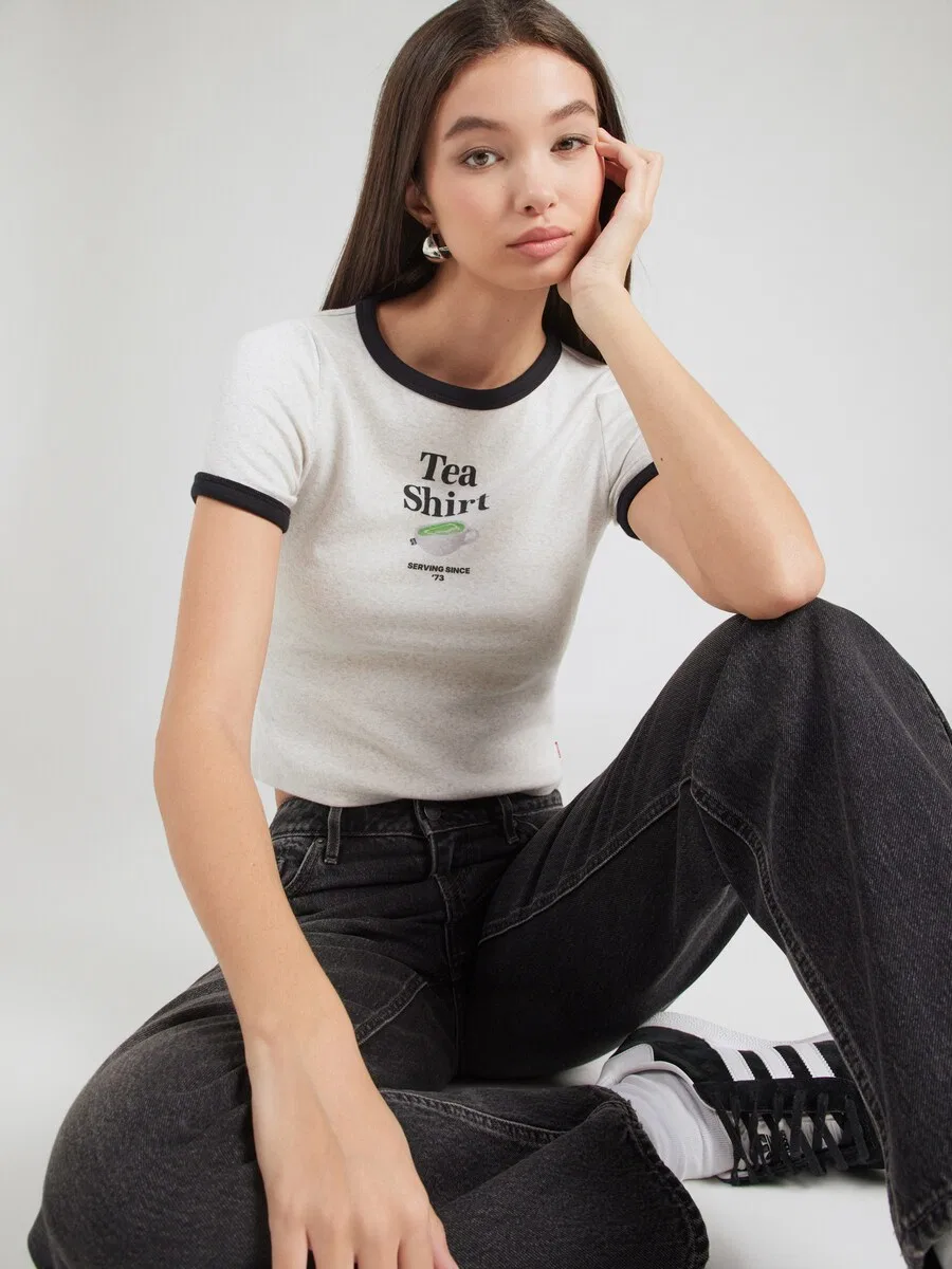 Футболка LEVI'S HAYES серого цвета с пятнистым рисунком — фото 2