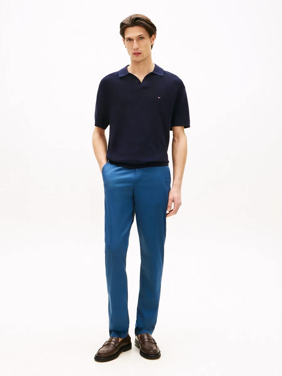 Брюки-чиносы TOMMY HILFIGER Regular 'Harlem Essential' синего цвета — фото 4