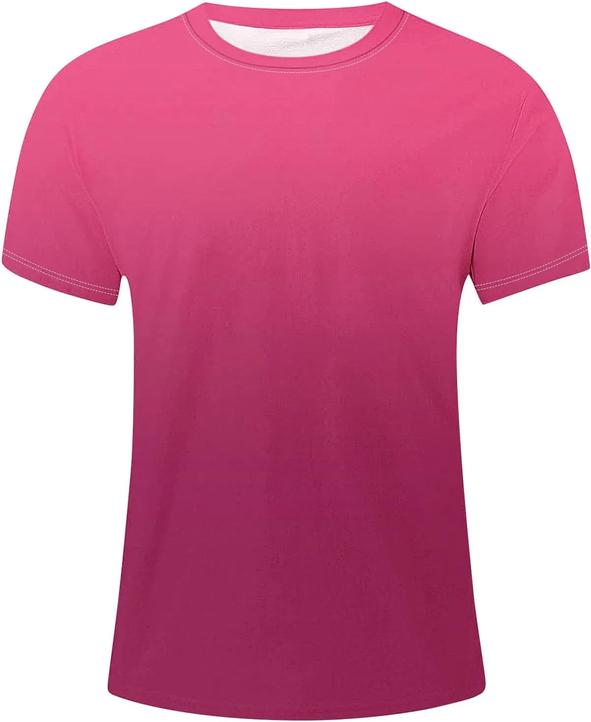 Мужская футболка с градиентом из льна Generic, Hot Pink — фото 3