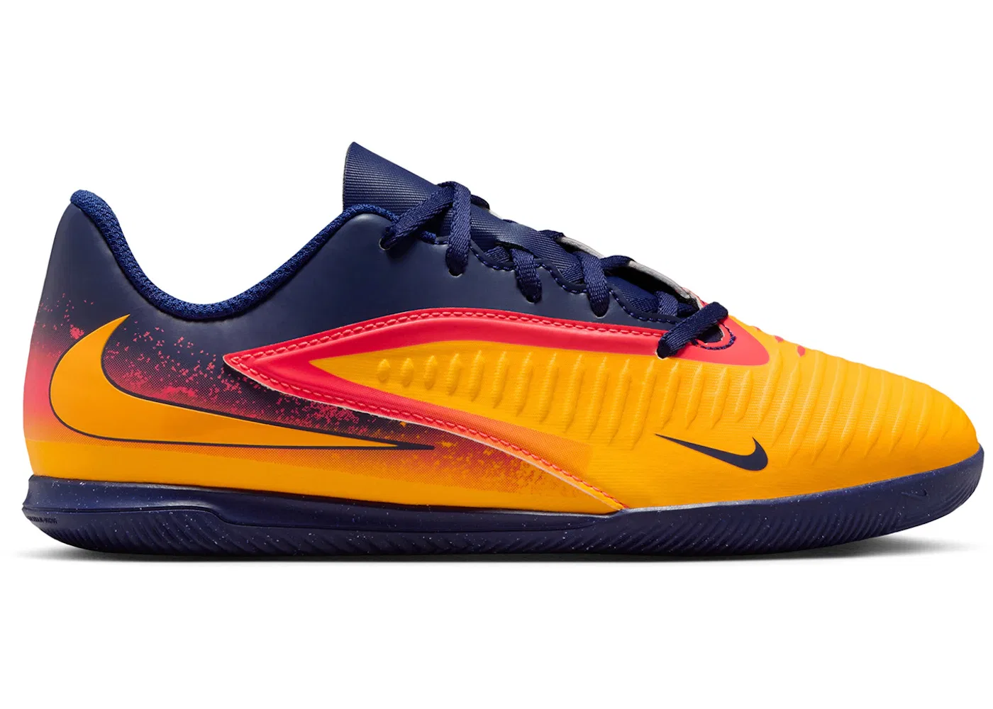 Детские кроссовки для активного отдыха Nike Phantom 6 Low Club IC, Laser Orange/Blue Void/Lemon Venom