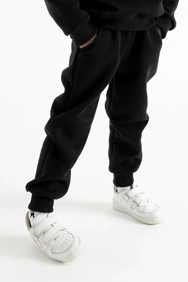 Детские спортивные штаны для девочек утепленные Basics C.C.L. Coccolin Kids Baby Clup, Black