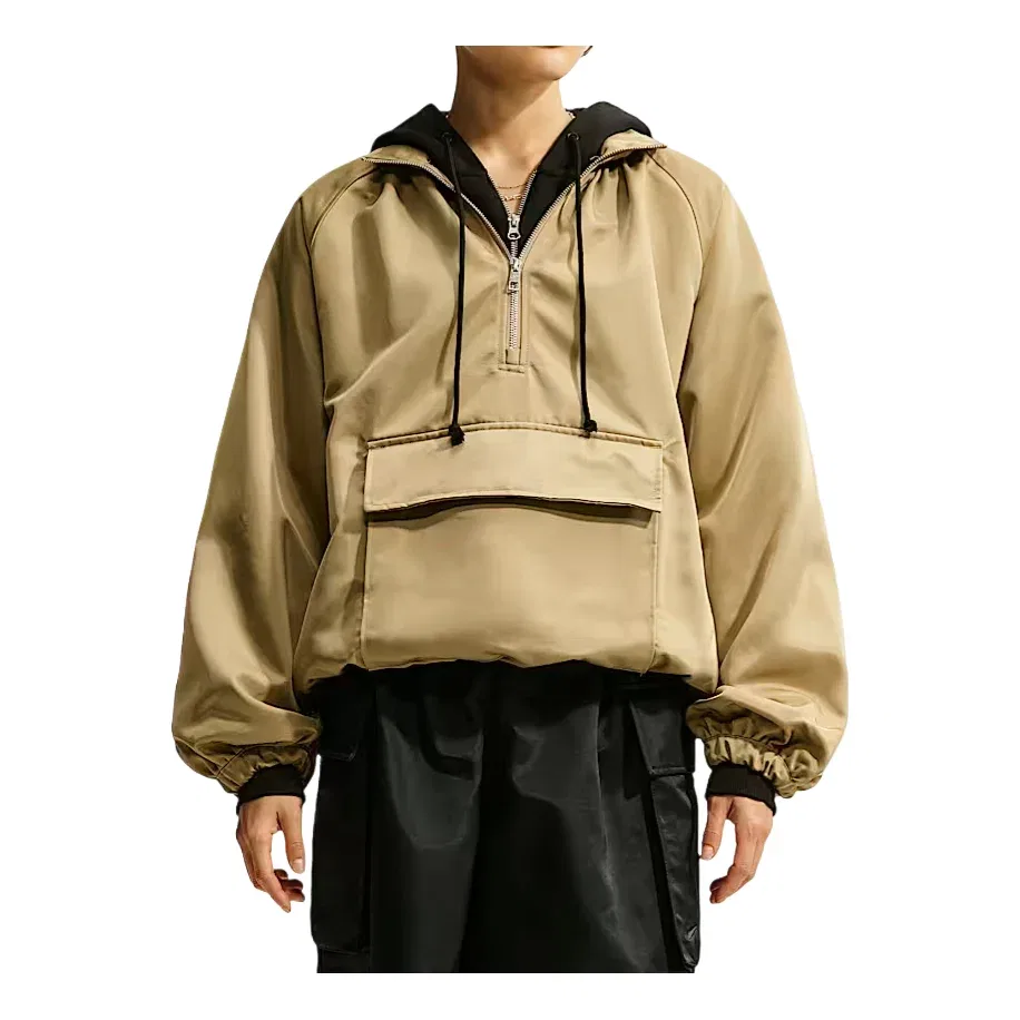 Женская куртка Sportswear Satin 1/4-Zip Anorak 'Parachute Beige' Nike, Parachute Beige