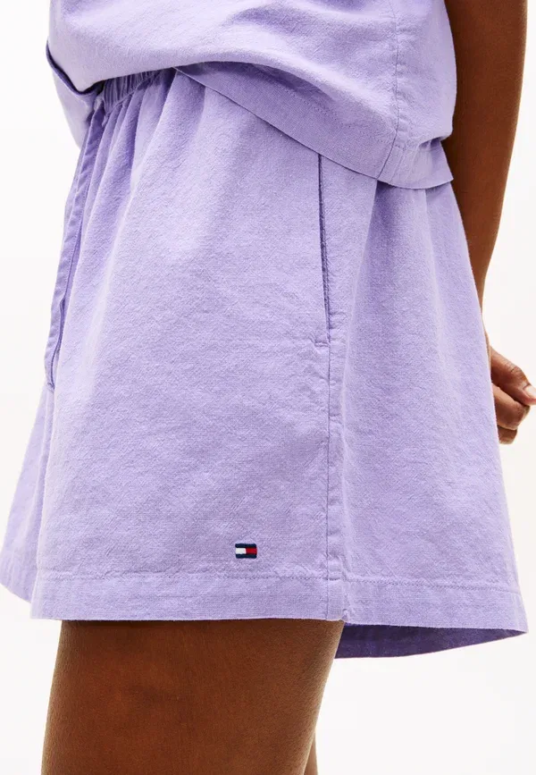 Комплект пижамы из льна Essential, Tommy Hilfiger, Purple Quartz, фиолетовый — фото 4