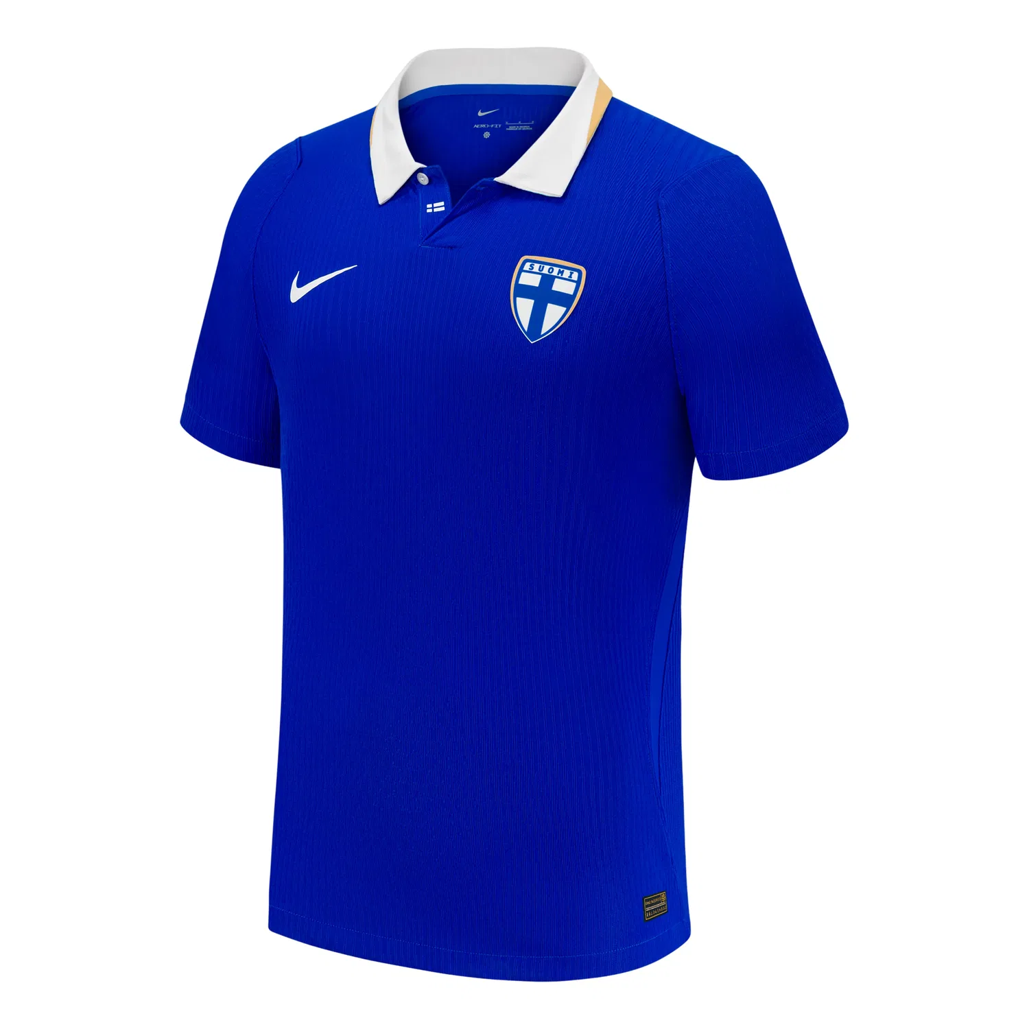 Мужская футболка для футбола Nike Finland 2026 Match Away Aero-FIT Soccer Authentic Jersey Hyper Blue White, синий