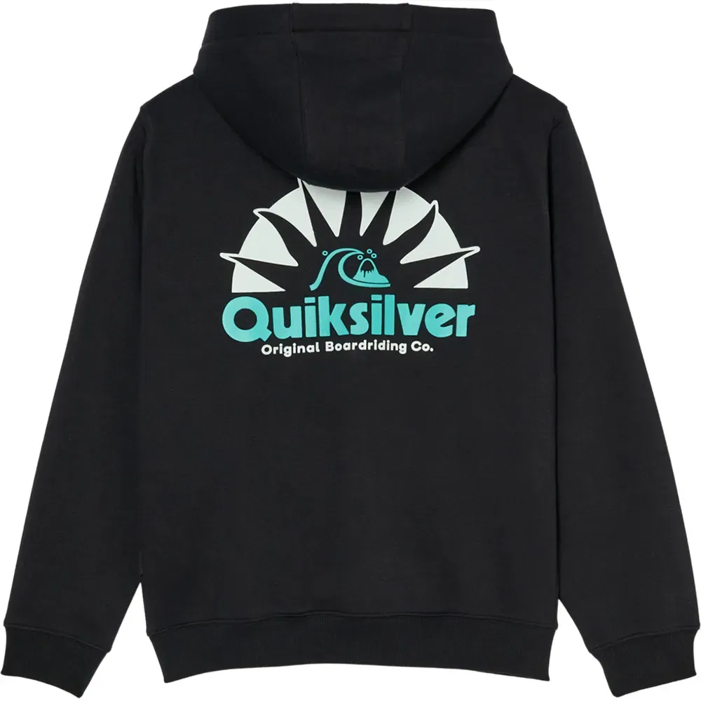 Детское худи для мальчиков с принтом Quiksilver, Black — фото 2