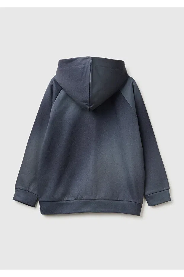 Детские свитшот для мальчиков с принтом United Colors Of Benetton, Beige-Black — фото 2