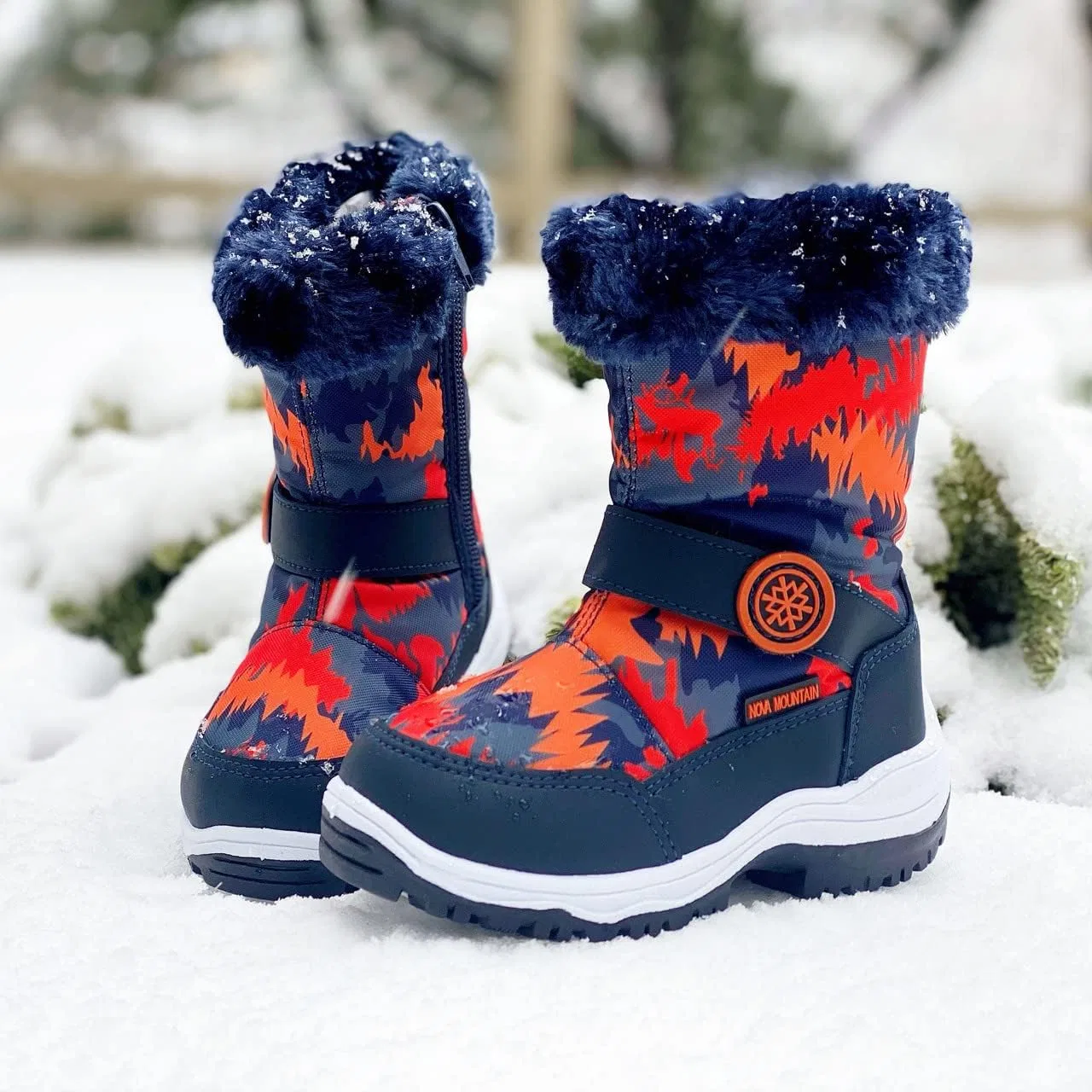 Детские зимние снежные ботинки Nova Footwear, Blackmulti — фото 2