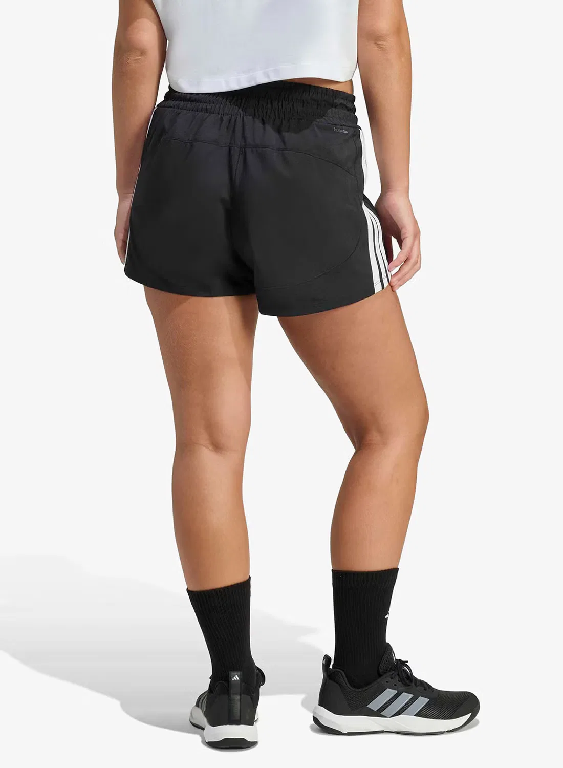Шорты спортивные с завышенной посадкой Pacer Workout Adidas, черный — фото 2