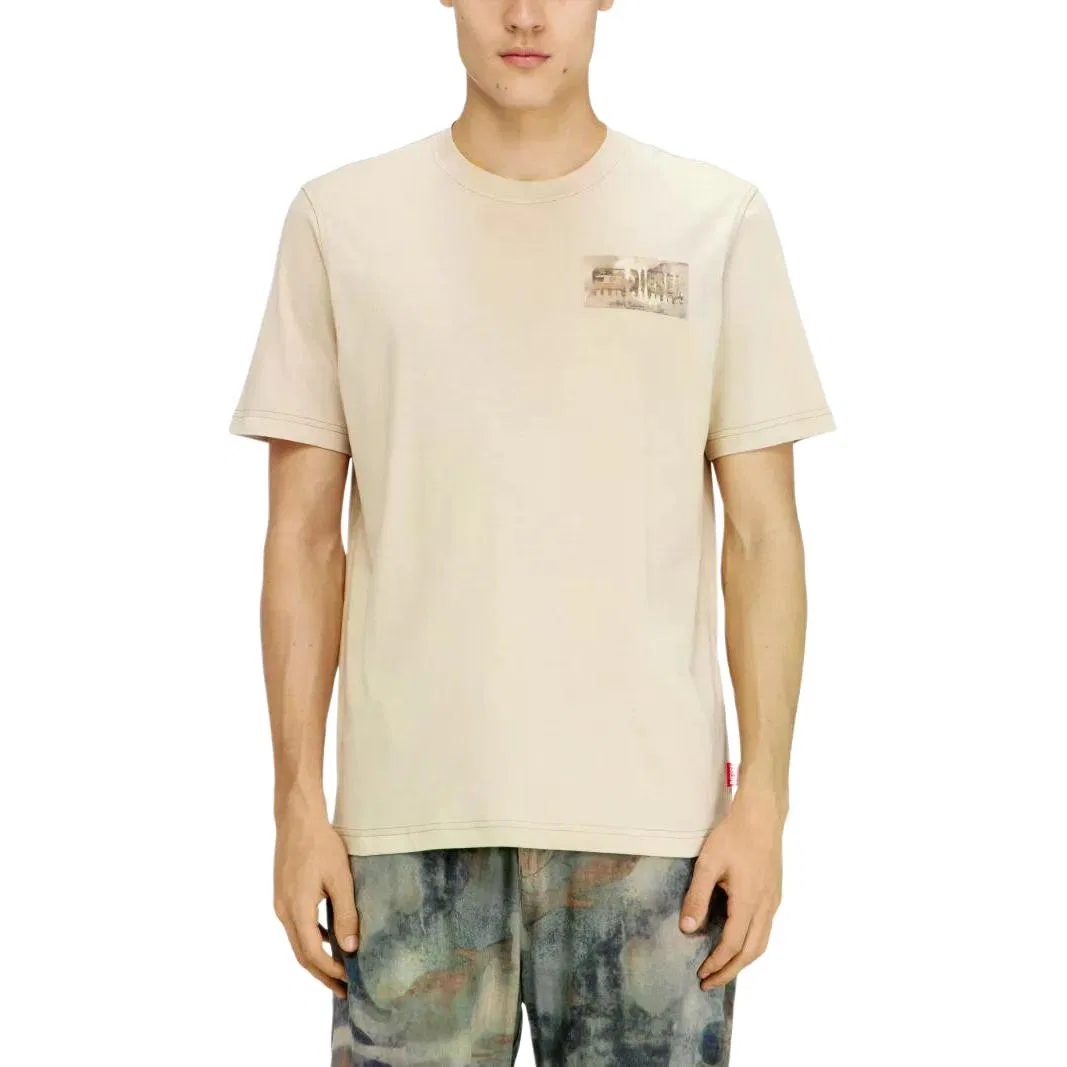 Мужская футболка с круглым вырезом DIESEL, Neutral Color — фото 4