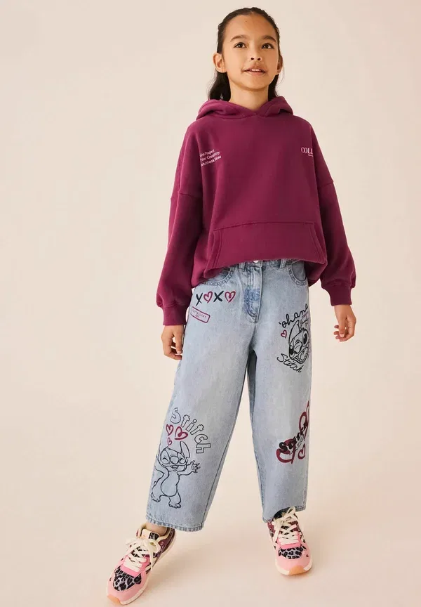 Джинсы с принтом Disney Classics Regular fit Next, Lilo & Stitch, лиловый