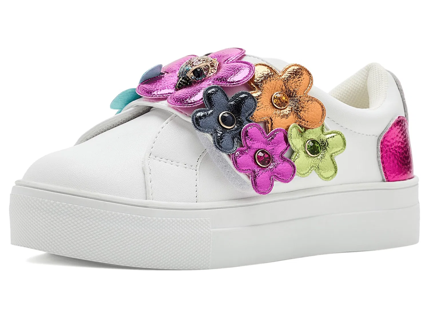 Кроссовки Mini Flower Petal (для маленьких и больших детей) Kurt Geiger London Kids, White Multi