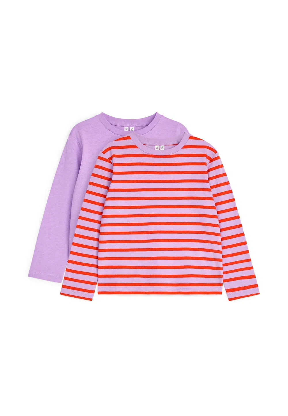 Комплект из двух футболок с длинными рукавами, унисекс Arket, Lilac Red