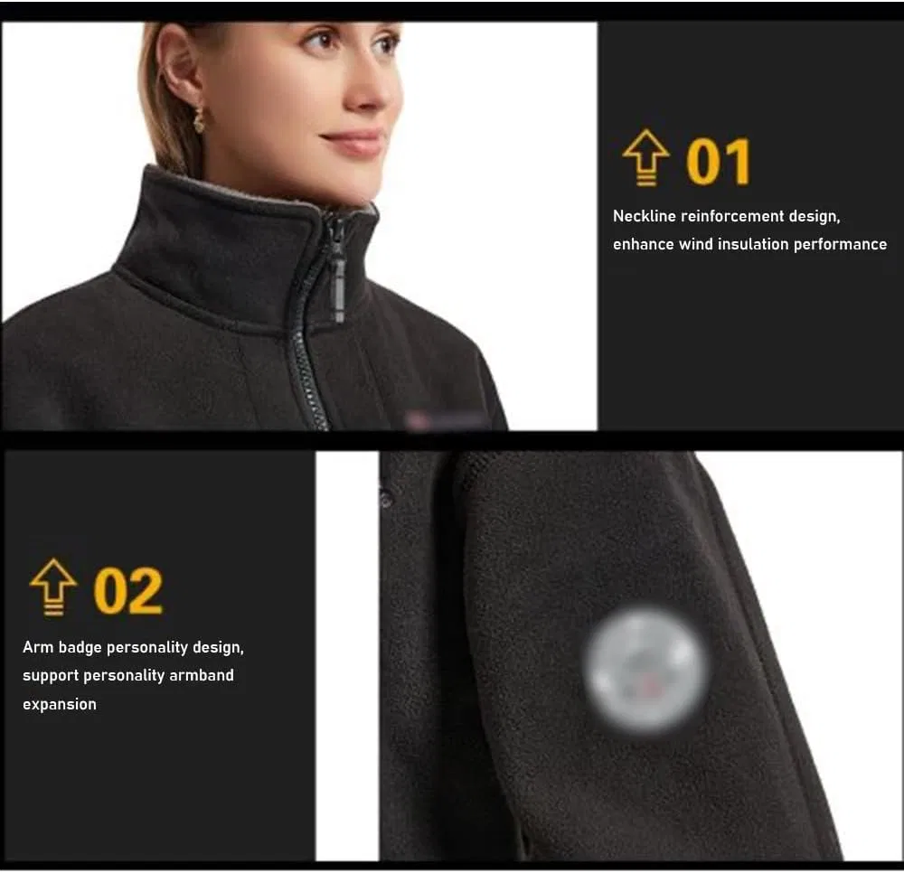 Куртка UltraWarm Sherpa, легкая куртка для мужчин без капюшона, теплая тактическая куртка на молнии из толстого бархата с карманами — фото 3