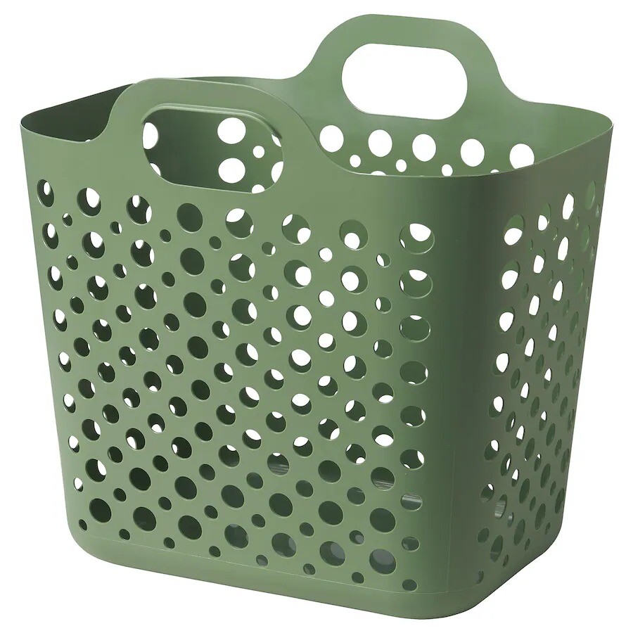 Корзина для белья Ikea Slibb Flexible, зеленый, 24 л