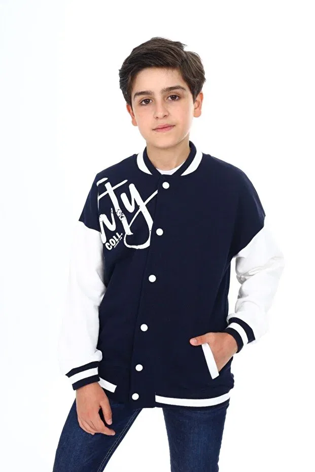 Детский кардиган с принтом Toontoy, Navy Blue — фото 3