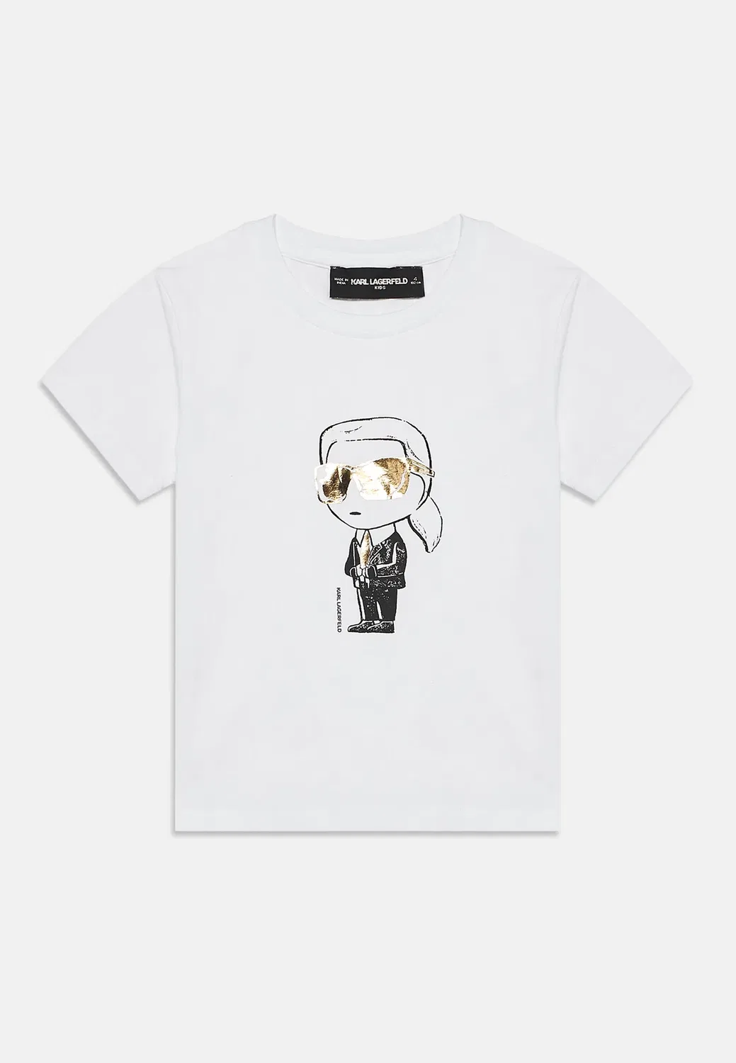 Футболка с принтом Karl Lagerfeld Kids, White — фото 3