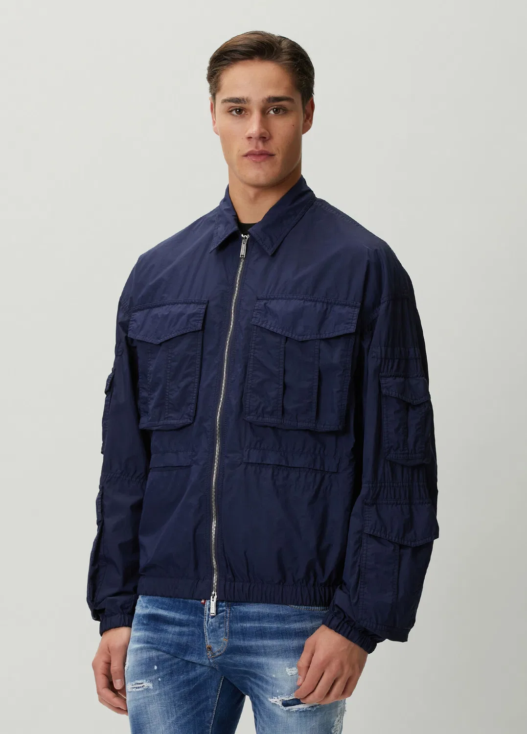 Плащ Dsquared2 Dyed Nylon Kargo, navy — фото 3