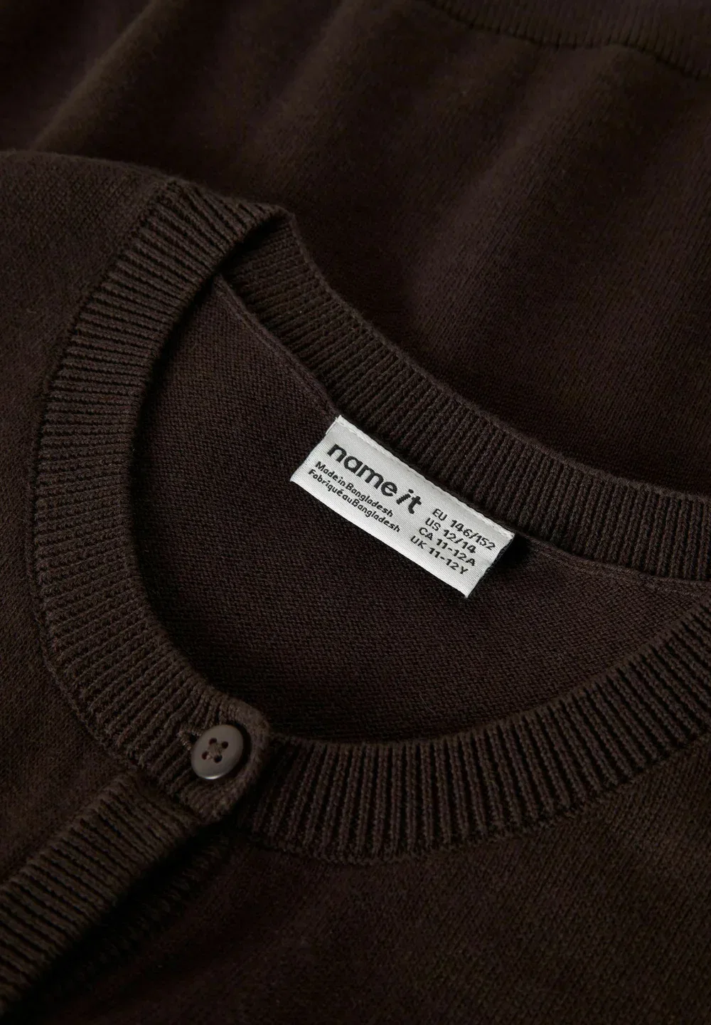 Nkfvalane ls knit card noos - cardigan Name It, Chocolate Plum — фото 3