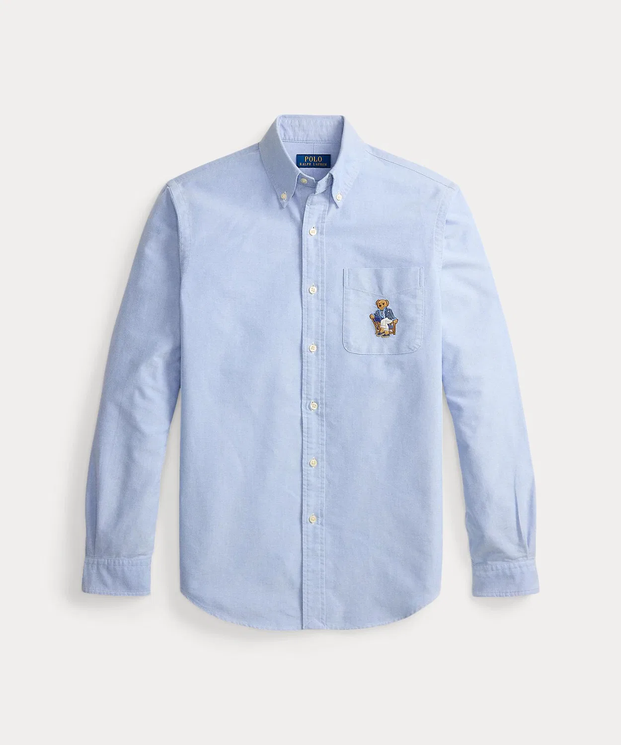 Мужская классическая рубашка с длинным рукавомPolo Bear Oxford POLO RALPH LAUREN, Blue — фото 2