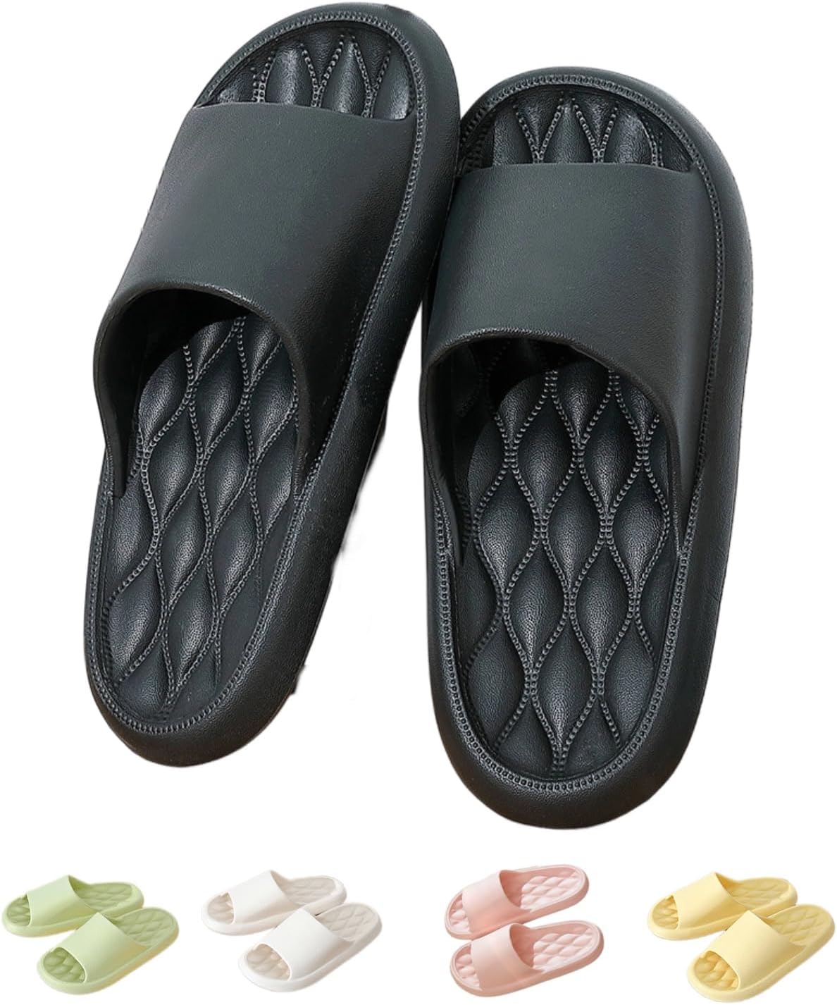 

Тапочки для душа UNMULFC для женщин и мужчин, сандалии Y2k эстетика, милые шлепанцы для душа, мягкие для улицы, дома, путешествий и пляжа, черный